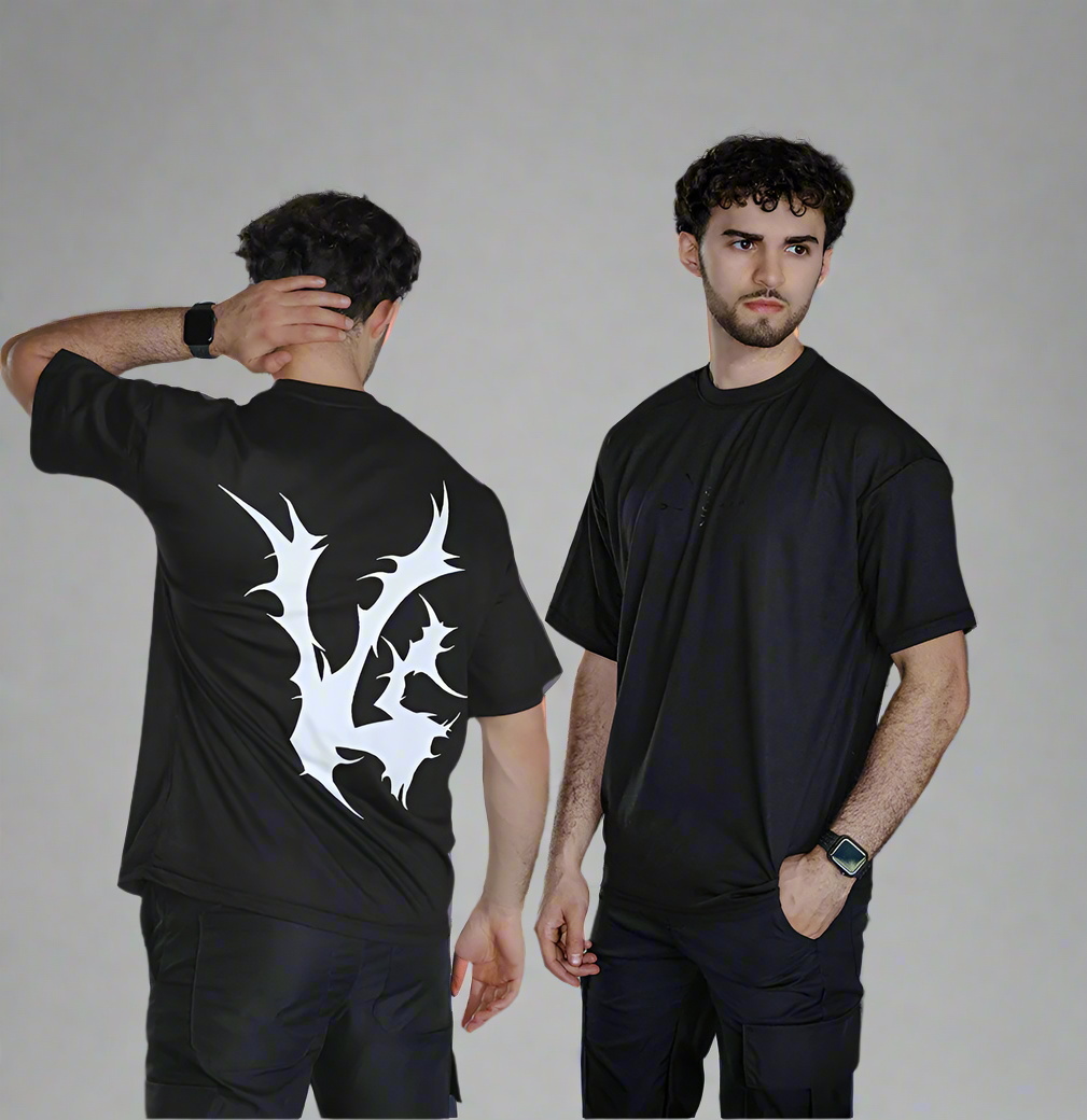 Oversized VS Short Sleeve Tee - Black